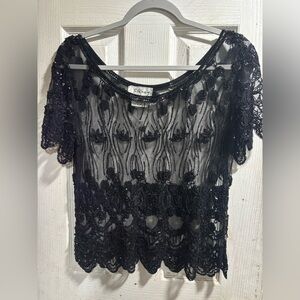 Stenay Black beaded top size 8
